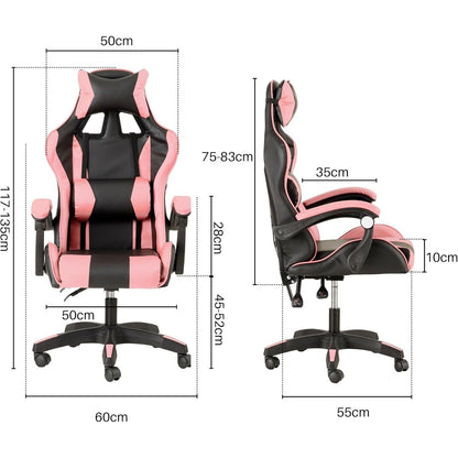 Baroni Home Gaming Chair, Ergonomic Office Chair with Adjustable Backrest, Headrest And Lumbar Support SS69