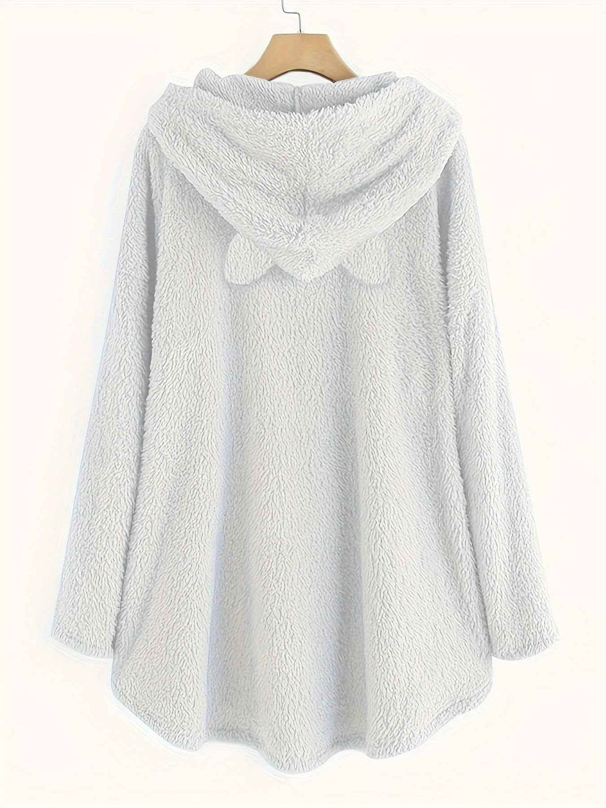 Plus Size, Plus Size Women's Autumn Winter -Lined Thickened Hooded Hand- Sweatshirt