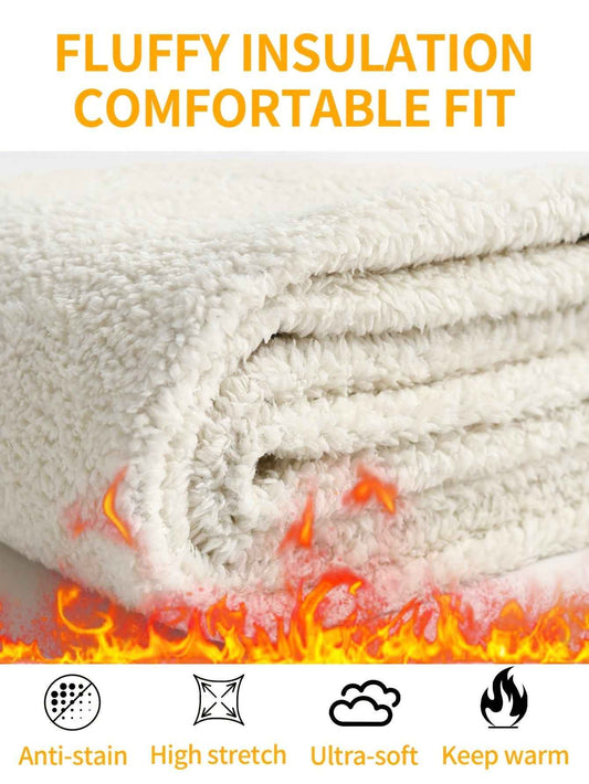 Plus Size, Women's Thermal Full-Length Leggings with Pockets - High-Elasticity Snug-Fit Pants for Winter Warmth, Solid Color Casual Wear Suitable for Home,, & Outdoor