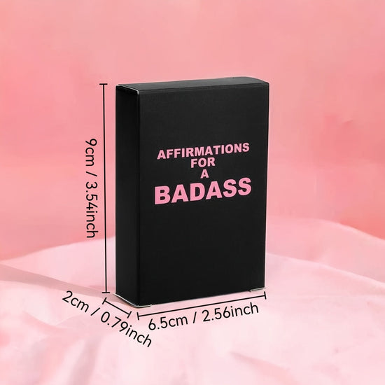 Badass Affirmations Cards, Daily Motivational & Inspirational Paper Cards for Women, Empowering Birthday Gifts, Humorous Small Size, Self-Confidence Boosters SS69