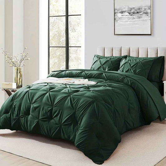 Cosybay 7pcs Comforter Set, Luxury Soft Fluffy Bedding, 1 Comforter 1 Fitted Sheet 1 Flat Sheet 4 Pillowcases & Pillow Cover, All Season Quilt Set Queen, Hypoallergenic Breathable Easy Care, Valentine's Day Gifts School Hallo