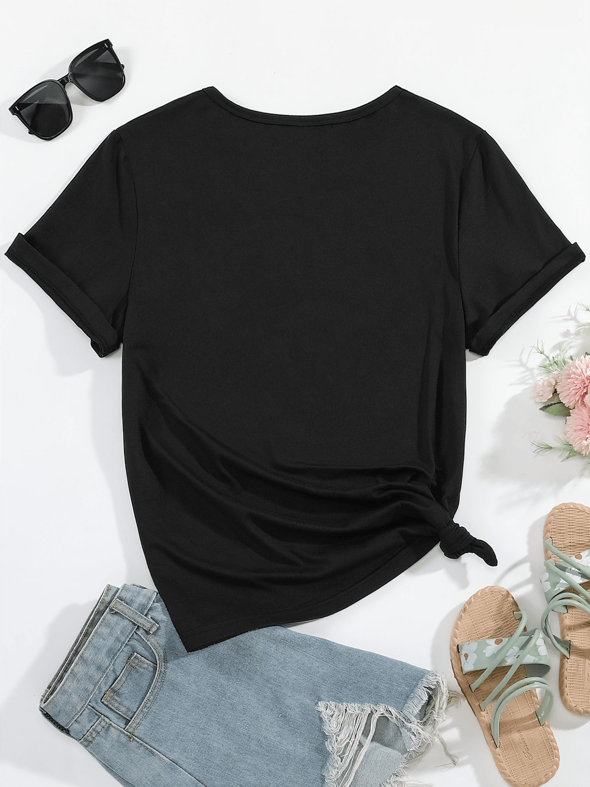 T-Shirt in 3 Colors - 180G [Popular Trendy Print] K-Pop Hand Symbol Kpop Ramen Bubble Tea Boba, Featuring a Printed Design on a Women'S Loose Round Neck Sweatshirt Hoodie, Long Sleeve T-Shirt Suitable for Casual Wear for Wome SS69