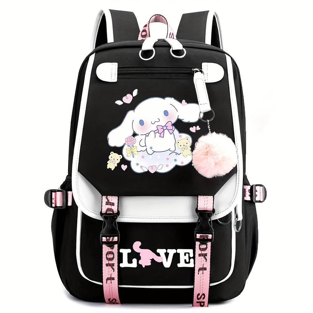 [Large Cute Cartoon Laptop Backpack] Sanrio Kuromi Backpack Cartoon Laptop Backpack Cute Large Travel Bag Casual Backpacks SS69 44.69 Cinnamoroll B