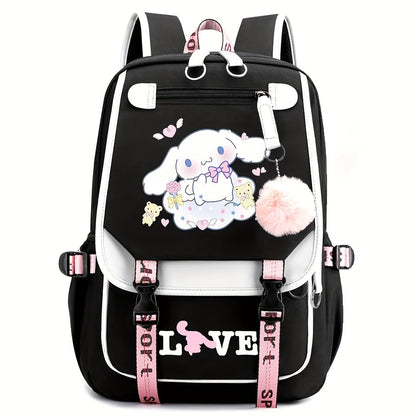[Large Cute Cartoon Laptop Backpack] Sanrio Kuromi Backpack Cartoon Laptop Backpack Cute Large Travel Bag Casual Backpacks SS69 44.69 Cinnamoroll B