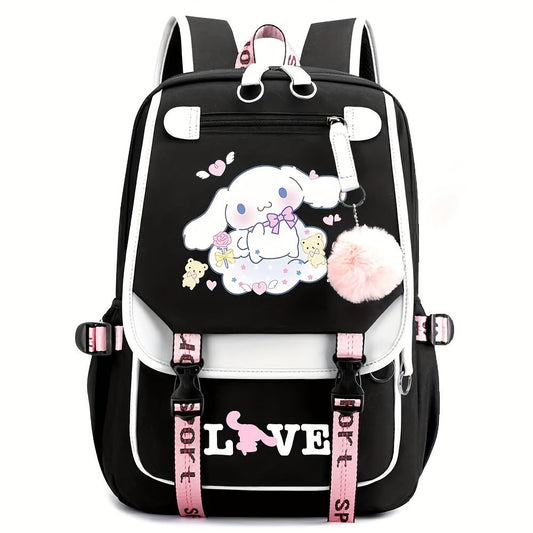 [Large Cute Cartoon Laptop Backpack] Sanrio Kuromi Backpack Cartoon Laptop Backpack Cute Large Travel Bag Casual Backpacks SS69 44.69 Cinnamoroll B