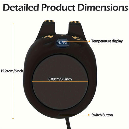 PUSEE Coffee Mug Warmer & Cute Cat Mug Set, Coffee Cup Warmer for Desk with Auto Shut Off, Beverage Warmer with 3 Temp Settings, Candle Warmer Coffee Warmer with Mug Set for Christmas & Birthday Gifts