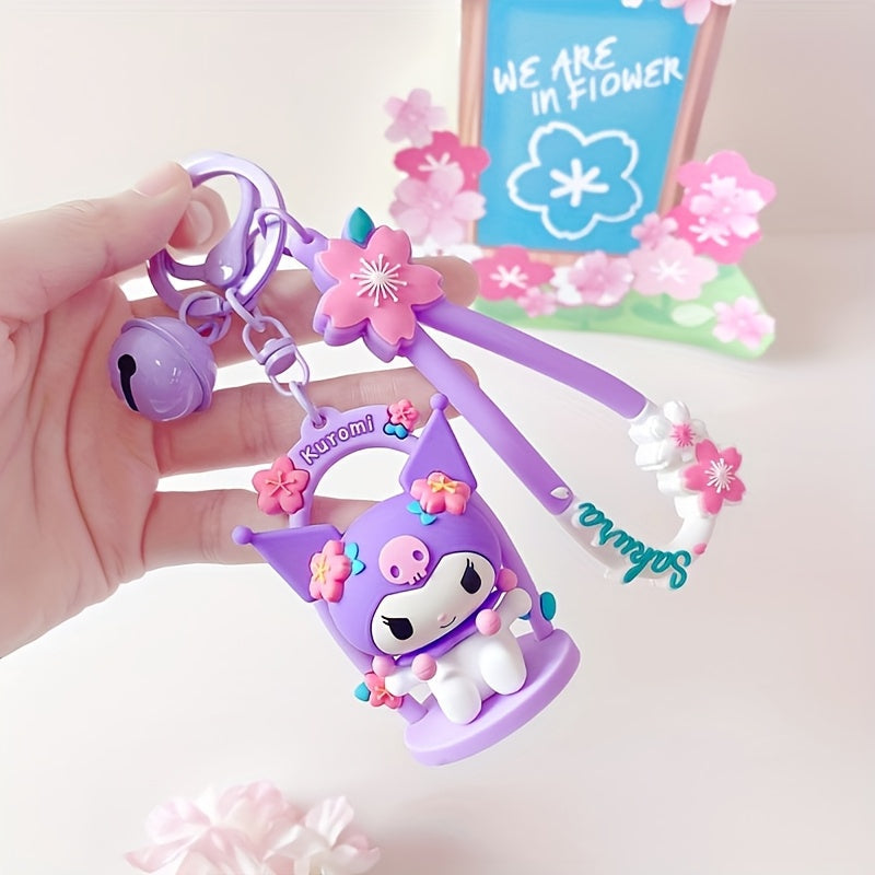 Genuine Sanrio Hello Kitty Resin Anime Doll Moon Keychain - Keychain & Keychain for Car Keys, Gifts for Bag Decorations, Daily Use, Collectibles, Fashion Accessories [] SS69 9.69 Genuine Sanrio Cherry Blossom Swing Pendant - Kulo