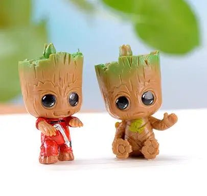 4pcs/set Marvel Guardians of The Galaxy Avengers Tiny groot Cute Baby Tree Man Model Figure Toys 5cm - SS69