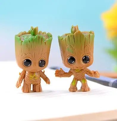 4pcs/set Marvel Guardians of The Galaxy Avengers Tiny groot Cute Baby Tree Man Model Figure Toys 5cm - SS69