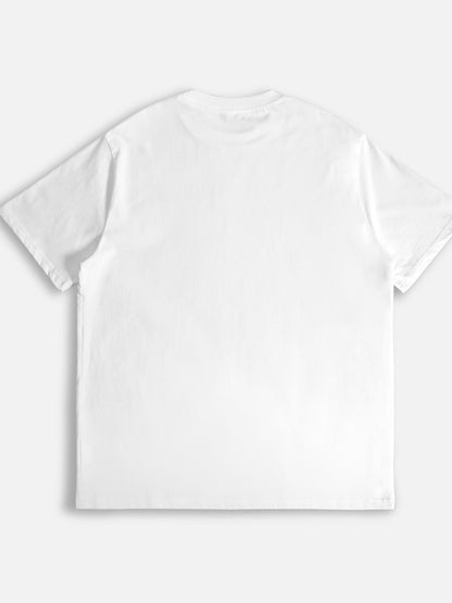 "White Women's Cotton T - Shirt: Popeye and Sweetheart Illustration" SS69