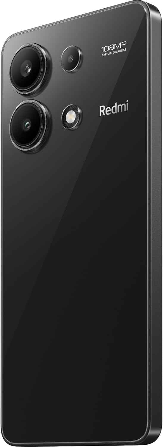 Xiaomi Redmi Note 13 (Midnight Black 8GB RAM, 256 Storage) - Super-clear 108MP triple camera |120Hz FHD AMOLED display | Immersive viewing with ultra-thin bezels