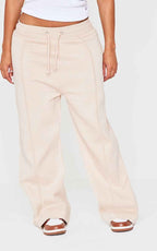 Shape Grey Marl Binded High Waist Wide Leg Joggers