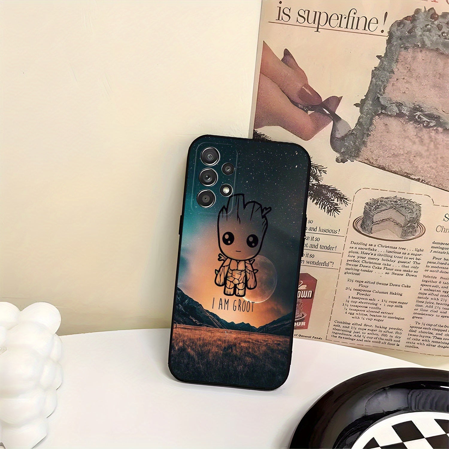 1pc, Marvel phone case Groot TPU protective case Designed for Various Samsung Galaxy Models, Offering Lens Protection And a Sturdy Cover. Gift for Occasions Like Easter Or Valentine's Day SS69