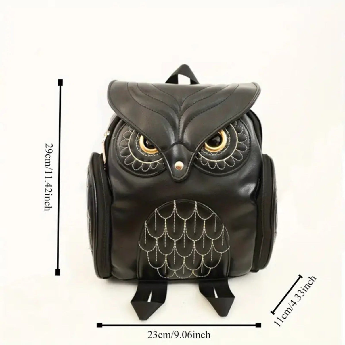 Adjustable PU Flap Backpack - Owl Fashion Personality Backpack for Men and Women - Suitable for Girlfriends, Mothers, Christmas Gifts SS69