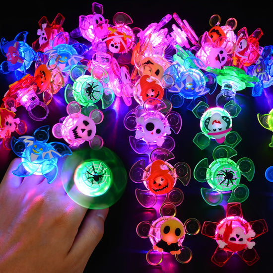 10/20/50pcs Ghost Fashion Halloween Glowing Ring, Pumpkin Skull Spider Web Bat Design, Horror Prop Supplies, Halloween Decoration, Festival Ring Design, Gift, Ring Packs. SS69