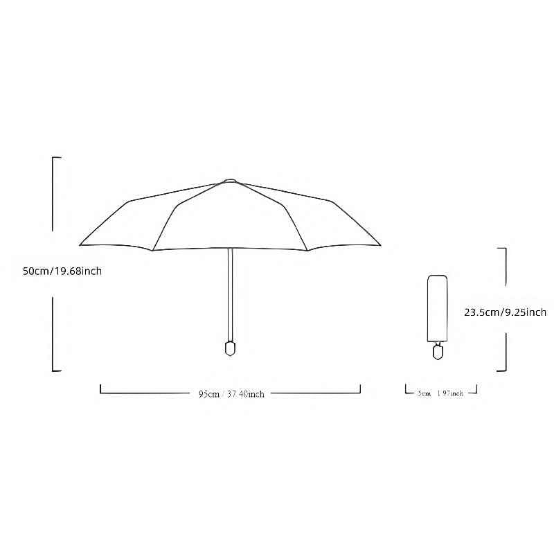 [Cute Anime Umbrella] Sanrio Kuromi/Pochacco/Melody/Kulomi/Beloved Star 1pc Automatic Open/Close Umbrella | Cute Anime Umbrella with 8-Rib Compact Folding Design, One-Touch Button, Pink/Blue/Golden/Purple/Green/Brown/Beige -