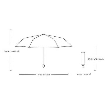 [Cute Anime Umbrella] Sanrio Kuromi/Pochacco/Melody/Kulomi/Beloved Star 1pc Automatic Open/Close Umbrella | Cute Anime Umbrella with 8-Rib Compact Folding Design, One-Touch Button, Pink/Blue/Golden/Purple/Green/Brown/Beige -