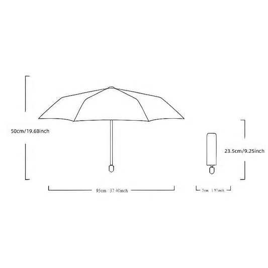 [Cute Anime Umbrella] Sanrio Kuromi/Pochacco/Melody/Kulomi/Beloved Star 1pc Automatic Open/Close Umbrella | Cute Anime Umbrella with 8-Rib Compact Folding Design, One-Touch Button, Pink/Blue/Golden/Purple/Green/Brown/Beige -