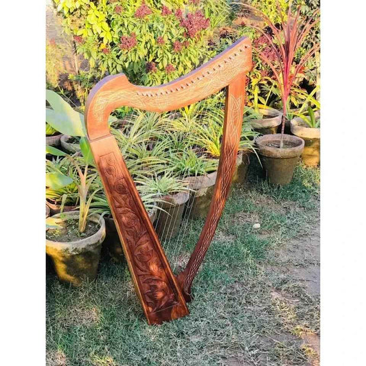 22 String harp SOLID ROSEWOOD Extra Strings & Carrying case Great for Teenagers