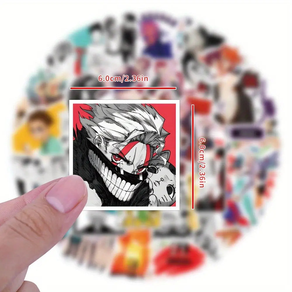 55pcs DANDADAN Cartoon Graffiti Stickers, Aesthetics Stickers Water Bottle, Skateboard, Laptop, Phone, Journaling, Scrapbooking Decals Party Supply SS69