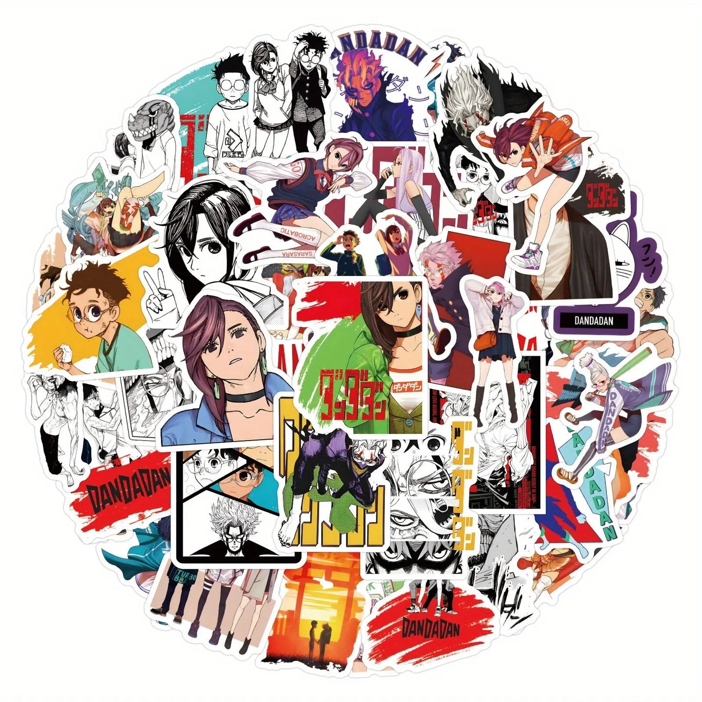 55pcs DANDADAN Cartoon Graffiti Stickers, Aesthetics Stickers Water Bottle, Skateboard, Laptop, Phone, Journaling, Scrapbooking Decals Party Supply SS69