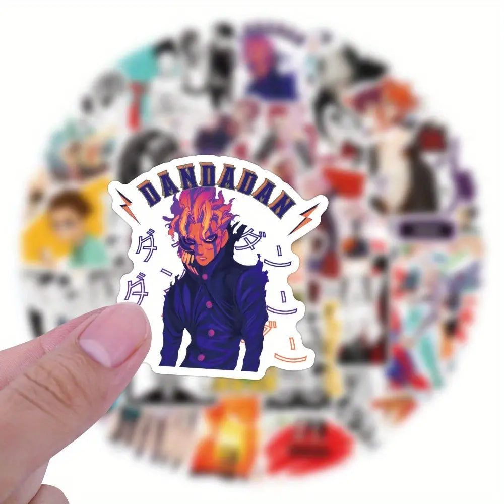 55pcs DANDADAN Cartoon Graffiti Stickers, Aesthetics Stickers Water Bottle, Skateboard, Laptop, Phone, Journaling, Scrapbooking Decals Party Supply SS69