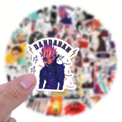 55pcs DANDADAN Cartoon Graffiti Stickers, Aesthetics Stickers Water Bottle, Skateboard, Laptop, Phone, Journaling, Scrapbooking Decals Party Supply SS69