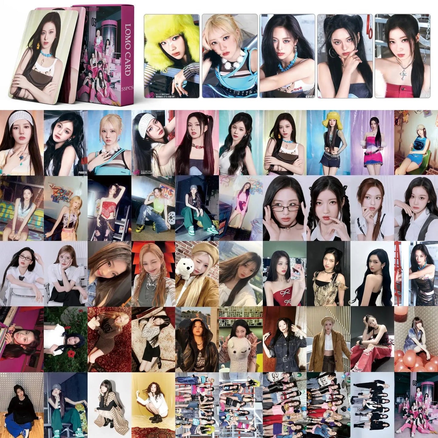 55pcs/set Kpop BABYMONSTER Lomo Cards DRIP CLIK CLAK HARAM ASA AHYEON Photocards Photo Album BABY MONSTER Poster Postcards SS69