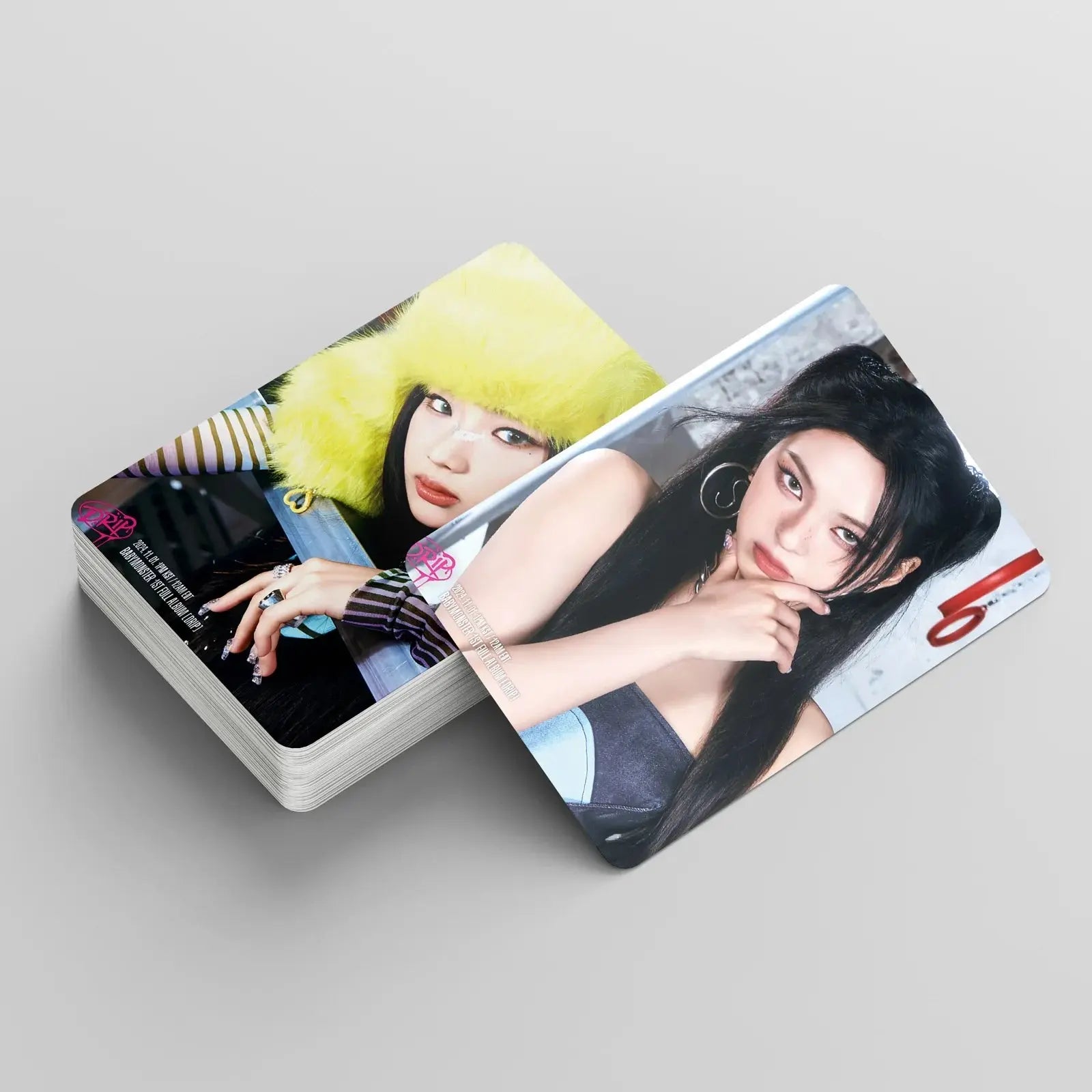 55pcs/set Kpop BABYMONSTER Lomo Cards DRIP CLIK CLAK HARAM ASA AHYEON Photocards Photo Album BABY MONSTER Poster Postcards SS69