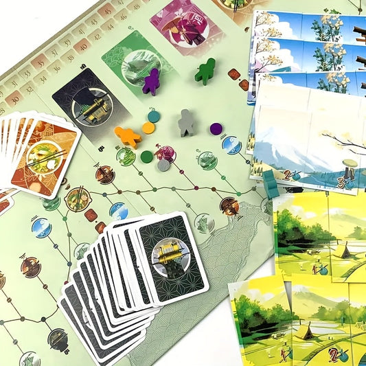 Story of Tokaido, large board game with a length of 33.46inch, easy to learn, tabletop games for family members' interaction, educational significance, couple's game, multiplayer game, friends gathering table game, hands-on a SS69