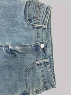 Women'S New Retro Printed High Waisted Pocket Jeans, Loose Casual Flared Pants