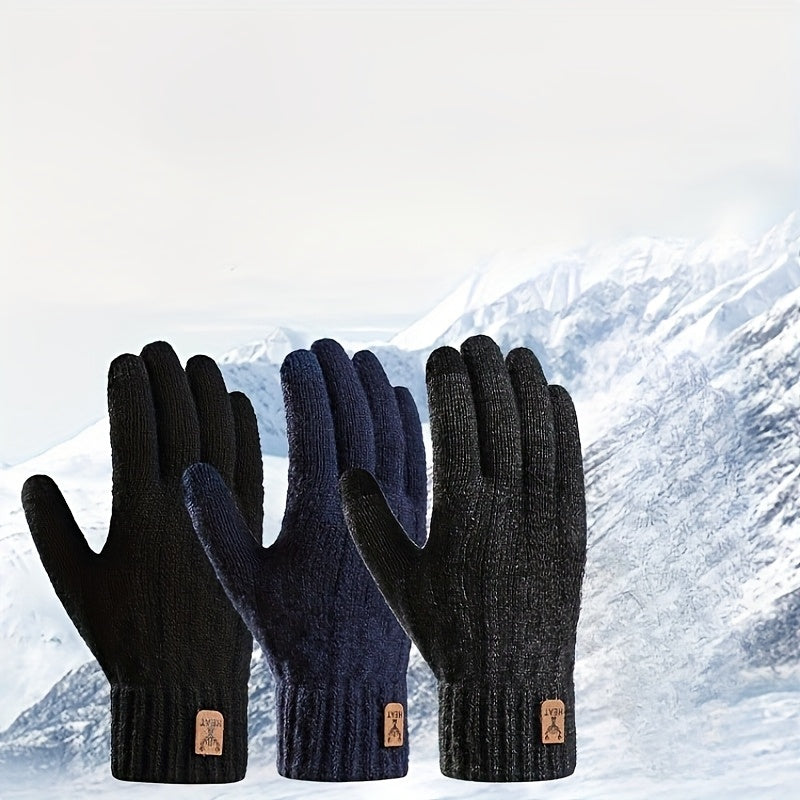 2pcs Alpaca Gloves - Touchscreen Compatible Winter Warmth, Stretch Closure & Non- Shell, Hand Washable - Soft for Office, Cycling, Travel & Festivals - Cozy Cold Weather Gloves for Men & Women (Autumn/Winter) - Ideal for Smar SS69