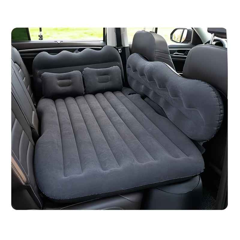 High-Value Comfortable Inflatable Car Bed, Car Accessories, Soft And Skin-Friendly Flocking Folding Design, Suitable for Camping Beach Trips, Outdoor Picnics, Road Trips, Pool Air Beds, Party Air Beds