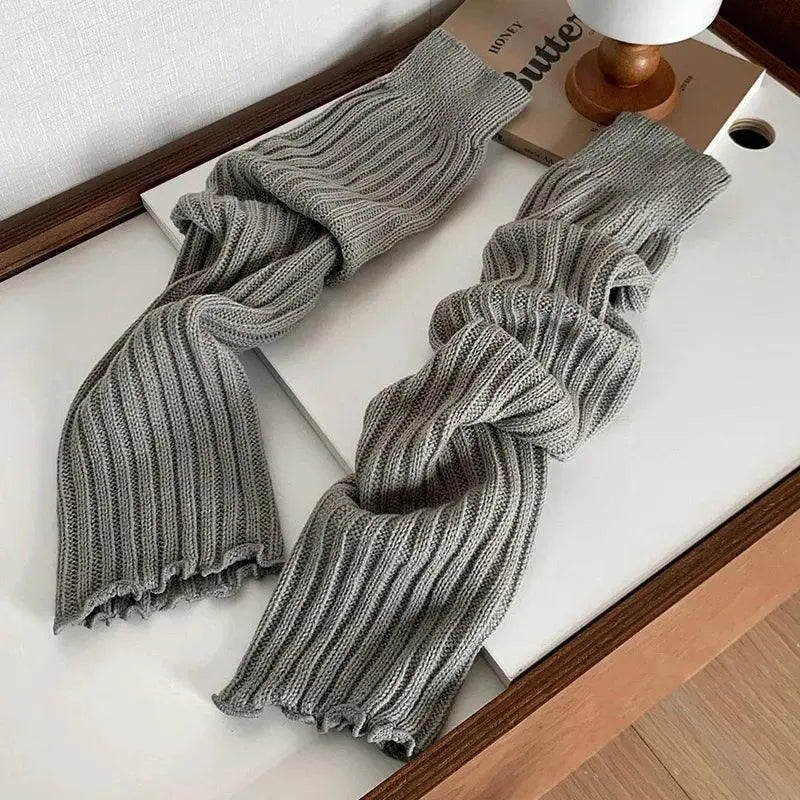 57cm Sweet Japanese Lolita Leg Warmers Women Ankle Warmer for Girls Gothic Long Socks Y2K Thin Knitted Cosplay Heap Heap Socks.