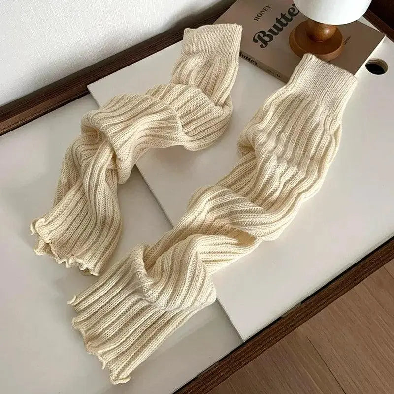 57cm Sweet Japanese Lolita Leg Warmers Women Ankle Warmer for Girls Gothic Long Socks Y2K Thin Knitted Cosplay Heap Heap Socks.