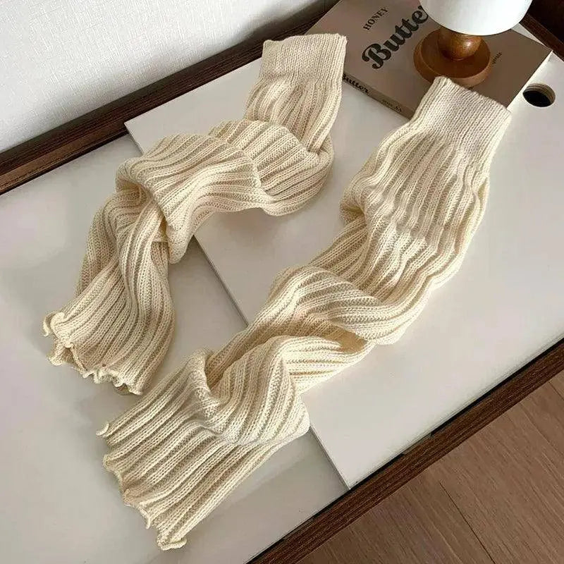 57cm Sweet Japanese Lolita Leg Warmers Women Ankle Warmer for Girls Gothic Long Socks Y2K Thin Knitted Cosplay Heap Heap Socks SS69 9.69 Beige / Length -57cm
