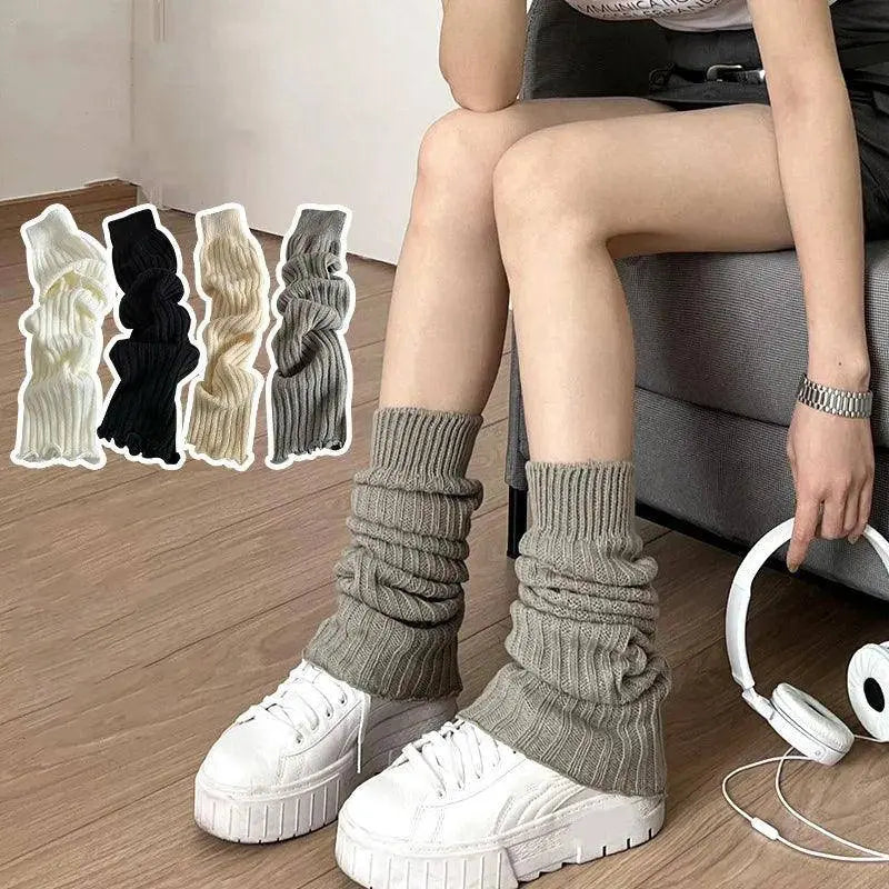 57cm Sweet Japanese Lolita Leg Warmers Women Ankle Warmer for Girls Gothic Long Socks Y2K Thin Knitted Cosplay Heap Heap Socks SS69