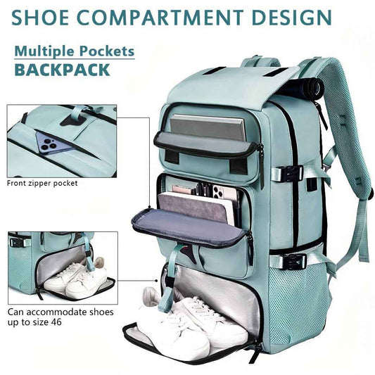 One Large Capacity Laptop Backpack, Designed for Both Men And Women, Featuring a Multifunctional Travel Design with a Compartment for Shoes, Ideal for Business Trips, Travel, College, Holiday Travel, Party Gifts, School Use