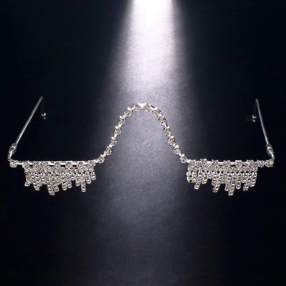 Fashionable Tassel Glasses Frame Square Belongs To The Eye Frame SS69 12.69 Silvery foldable short tassel