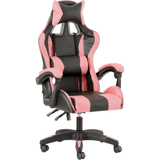 Baroni Home Gaming Chair, Ergonomic Office Chair with Adjustable Backrest, Headrest And Lumbar Support SS69 113.69 Rose