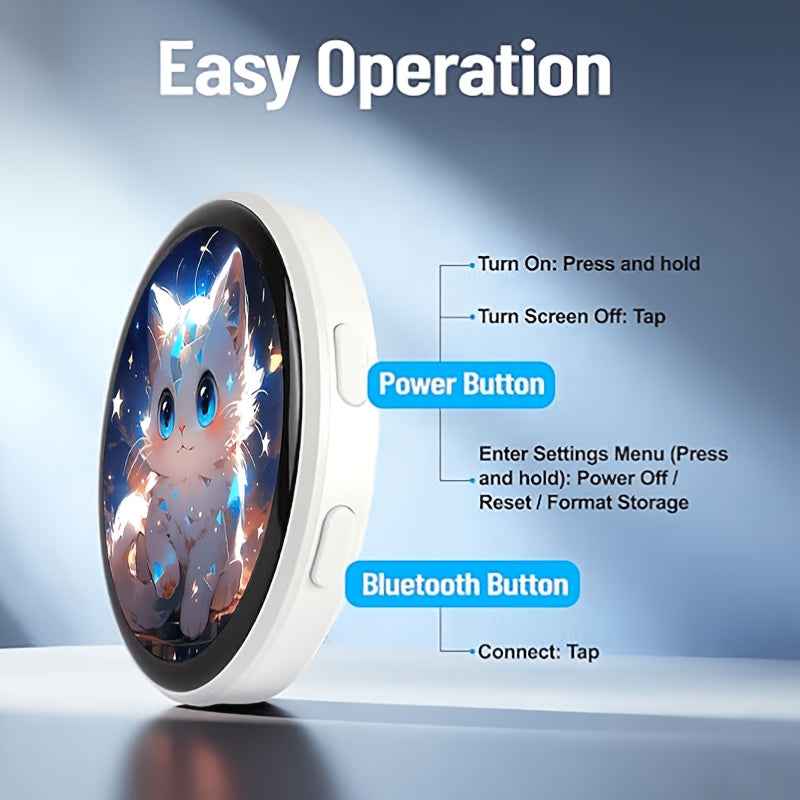 2026 New Electronic Badge with Display, Dynamic Touch, High Frame Rate, 600mAh Battery Life, 6.0 Bluetooth, USB Magnetic Charging, Anime Brooch & Digital Badge Compatible with Anime Fans to Wear On Occasions, Cosplay And Conc