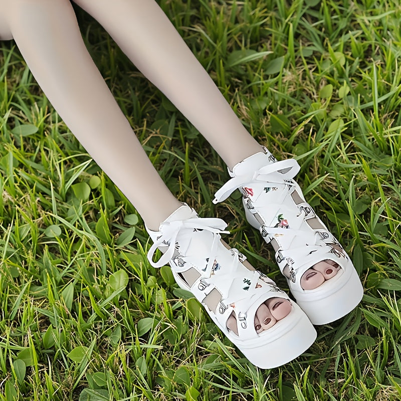 Elegant And Stylish Women'S Sandals with a Thick Sole, Designed for Comfort And Available in Larger Sizes.