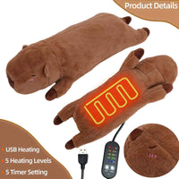 USB Electric Heating Pad, 5V 2A Soft and Comfortable Capybara Plush Heating Pillow, Animal-Shaped Electric Heating Blanket Mat, Suitable for Women and Wife Christmas Valentine'S Day Gift