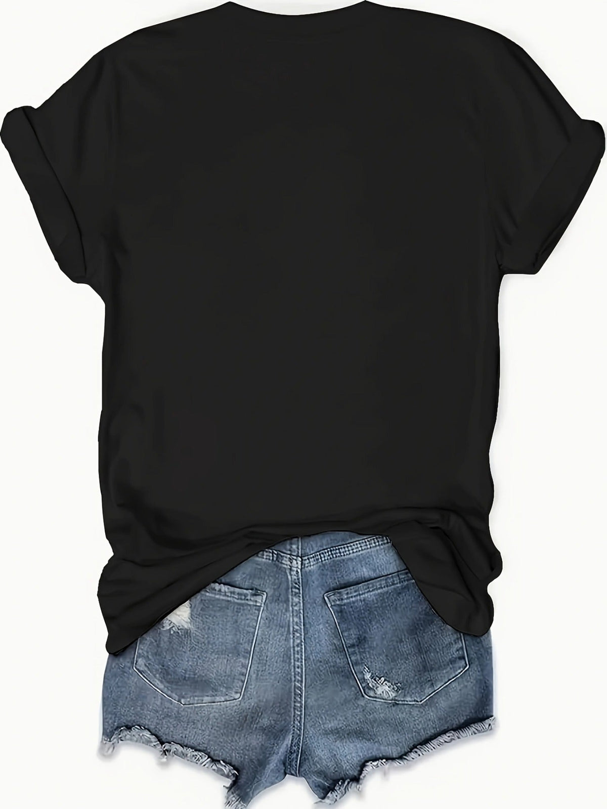 Soft Women'S T-Shirt with Stylish Letter Print - Comfortable Crew Neck, Short Sleeve Casual Tee for Sports & Casual Attire SS69