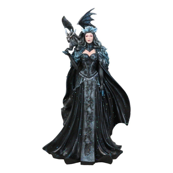 Large Gothic Black Dragon Witch Dark Queen Robe Statue - Black Friday Sale, Halloween Decor, Gothic Home Decoration, Dark Fantasy Witch Statue, Witchcraft Art, Gothic Dragon Decoration, Dark Queen Mini Statue, Fantasy Gothic SS69