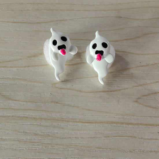1 Pair Glow-in-the-Dark Halloween Little Ghost Earrings - Cute & Quirky Teenager'S Accessories with Playful Designs, White Alloy, Perfect for Parties & Halloween Celebrations, Halloween Accessories, For Teenager SS69