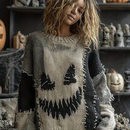 Women'S Halloween Printed Sweater SS69 20.69 Dark Gray / XXL