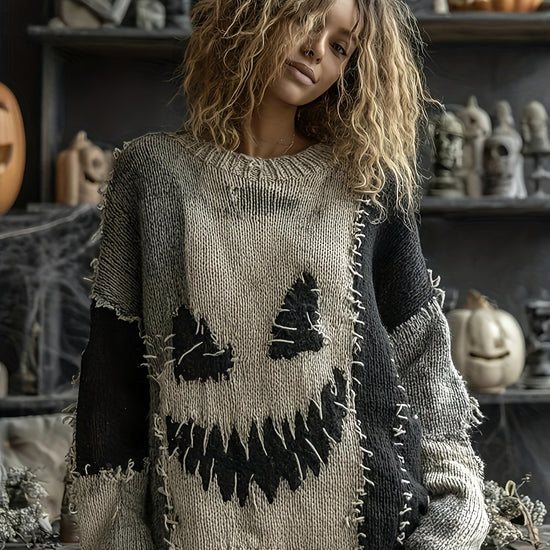 Women'S Halloween Printed Sweater SS69 20.69 Dark Gray / XXL