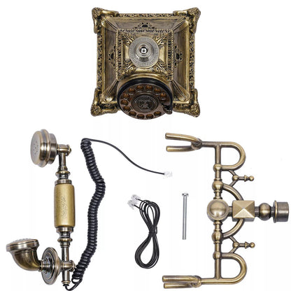 [European Style Rotary Phone] European Style Old Fashioned Rotary Dial Phone - Antique Telephone Desk Phone SS69