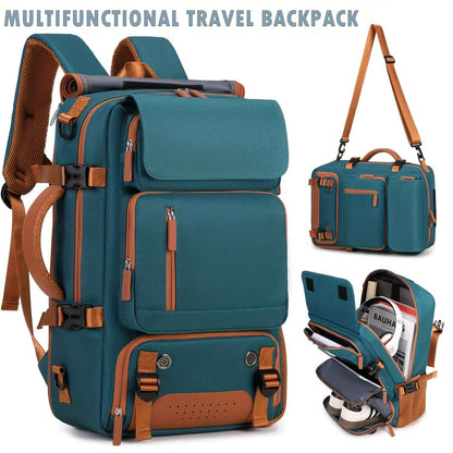 [Large Multifunctional] Large Multifunctional Backpack | Convertible, Laptop & Shoe Compartment, Zipper Closure, Adjustable Strap, Lining, Royal